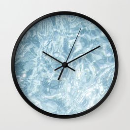 Clear Pool Water Photo | Pastel Color Art Print | Summer in Italy Travel Photography Wall Clock