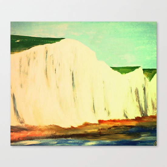 White Chalk Cliffs Canvas Print
