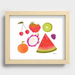 Extra Cute Summer Fruit Recessed Framed Print