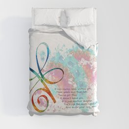 You Have Real Strength Inspirational Art Duvet Cover