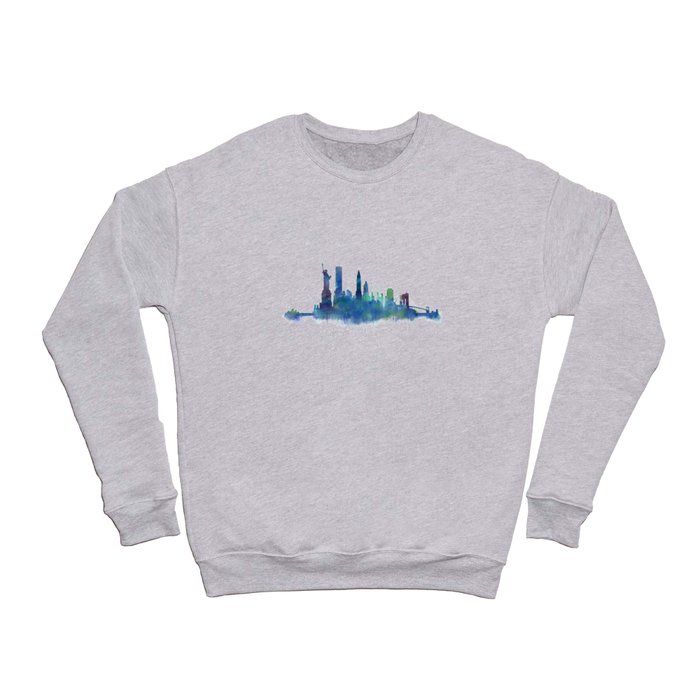 NY New York City Skyline NYC Watercolor art Crewneck Sweatshirt