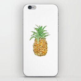 pineapple  ink and watercolor painting iPhone Skin