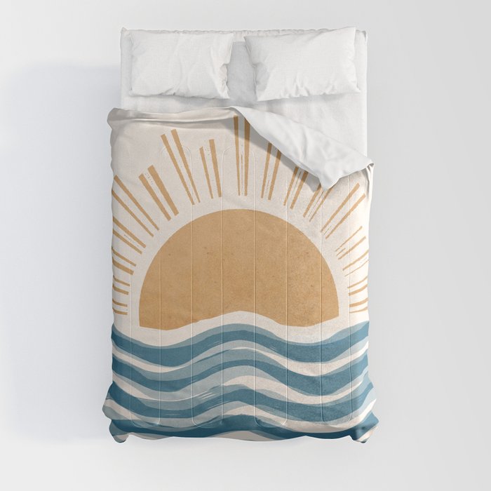 Waft Sun-Blue Comforter