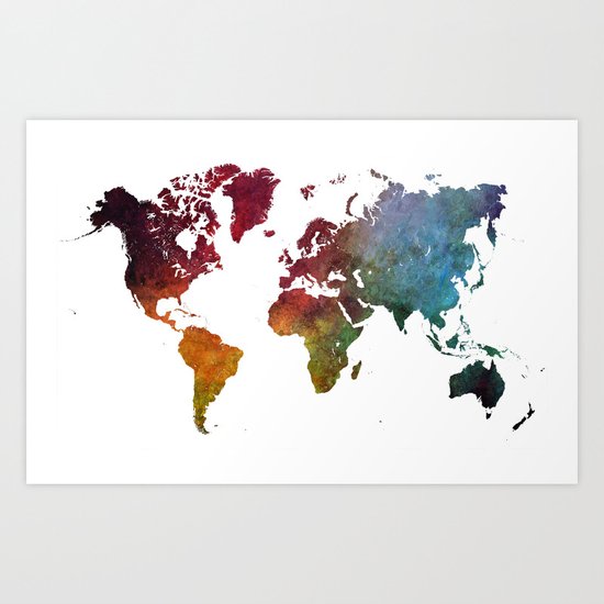 World Map Art Print