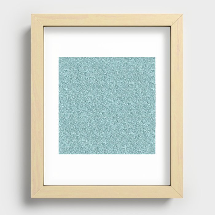 Aqua Glitter Recessed Framed Print