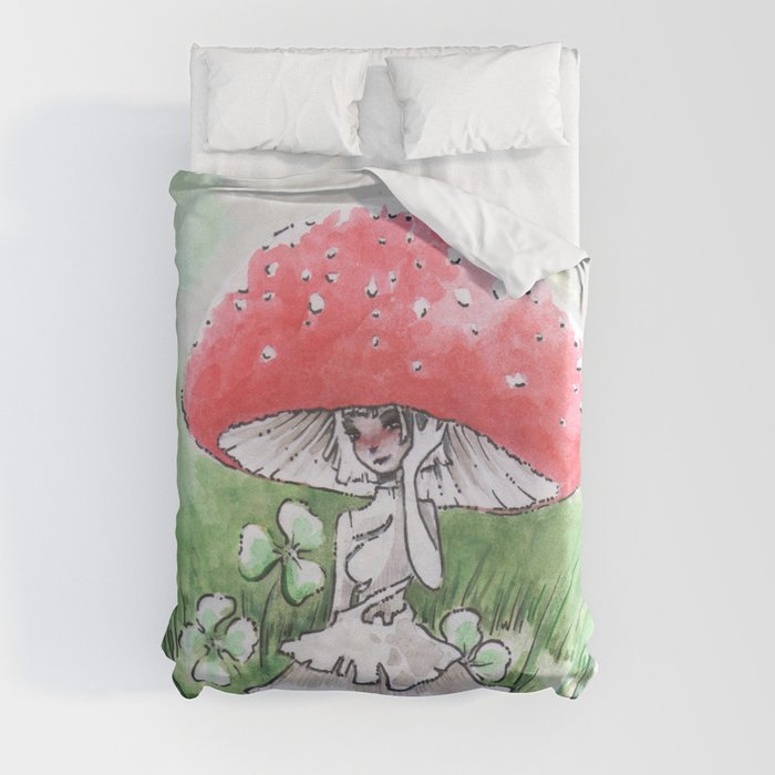Empire of Mushrooms: Amanita Muscaria Duvet Cover