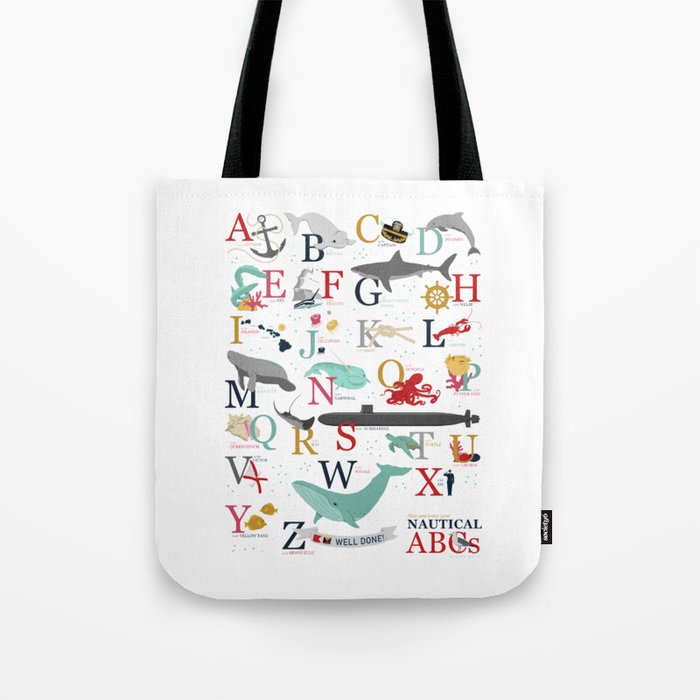 Nautical ABCs Tote Bag