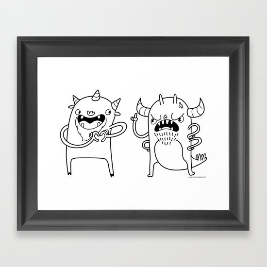 Monster Dialogues Framed Art Print