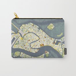 Venice city map antique Carry-All Pouch | Old Maps, Venezia, Venicemap, Vintage, Streetmaps, Map, Italy, Graphicdesign, Cartography, Venicecitymap 