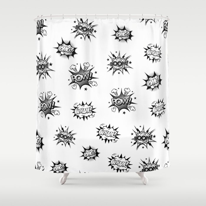 Background comic. Shower Curtain