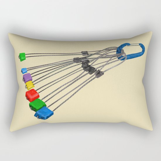 Rock Climbing Wires Rectangular Pillow