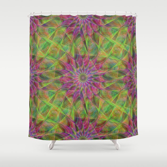 Fractal pattern Shower Curtain
