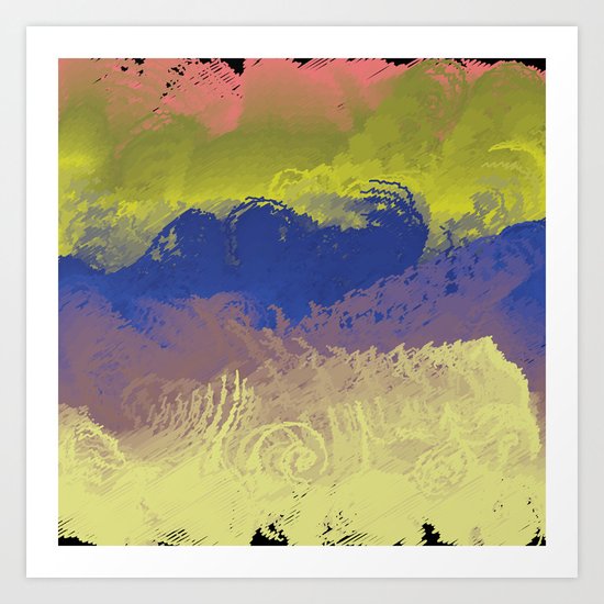 Vector Paint Abstract Art Art Print