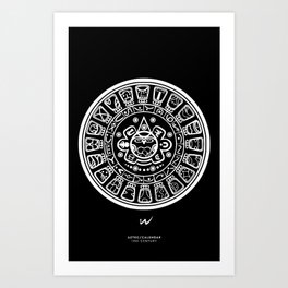 Aztec calendar Art Print