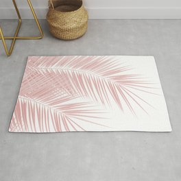 Blush Pink Palm Leaves Dream - Cali Summer Vibes #1 #tropical #decor #art #society6 Area & Throw Rug