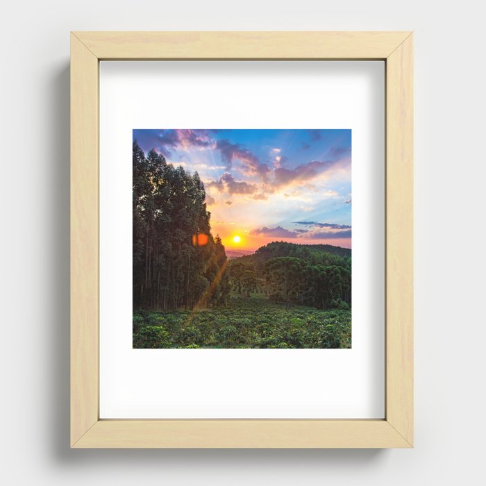 Brazil Photography - Astonishing Sunset Over The Brazilian Forest Recessed Framed Print