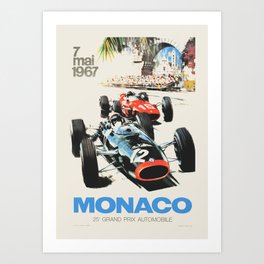 Formula 1 - 1967 Monaco Grand Prix Art Print