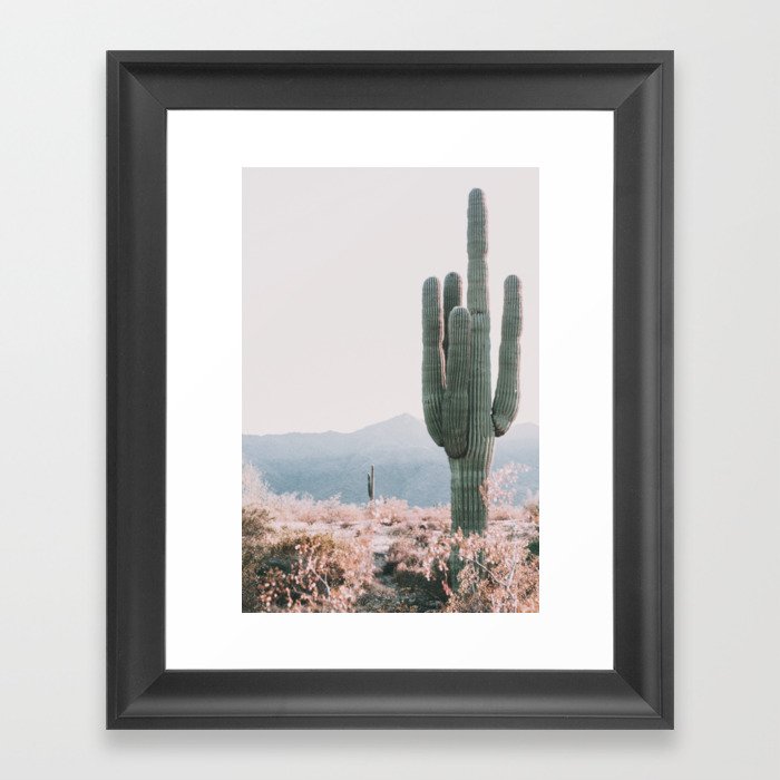 Cactus desert Framed Art Print