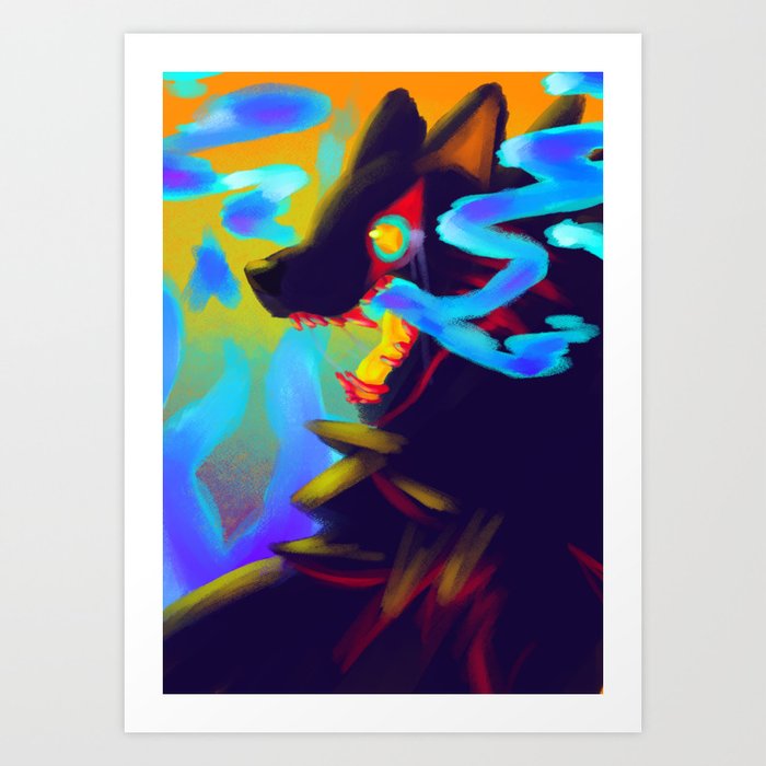 experimental wolf Art Print