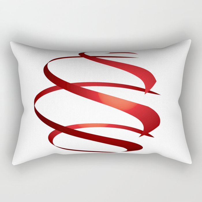 Red Swirl Rectangular Pillow