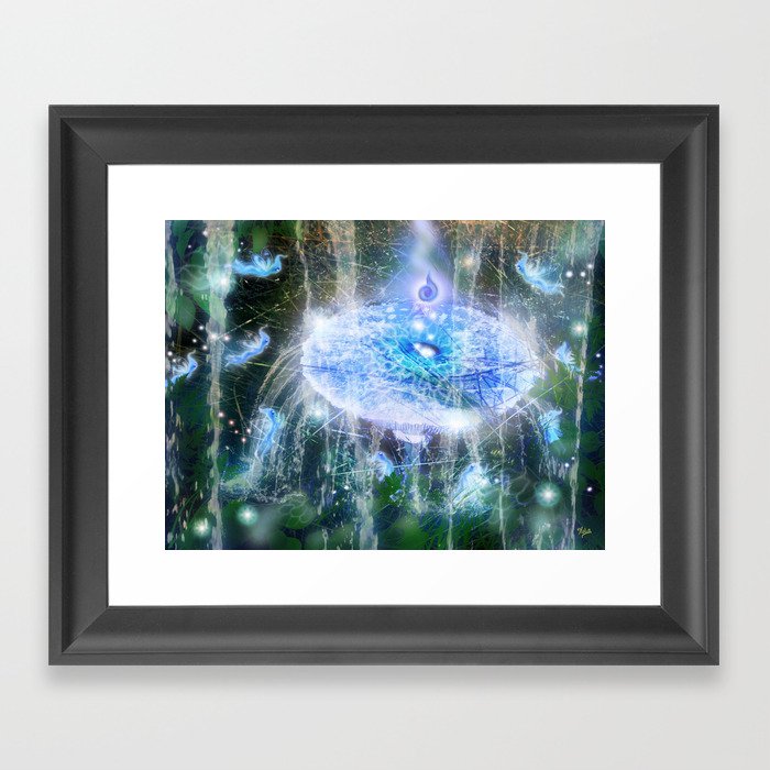Birth of a water pixie Framed Art Print