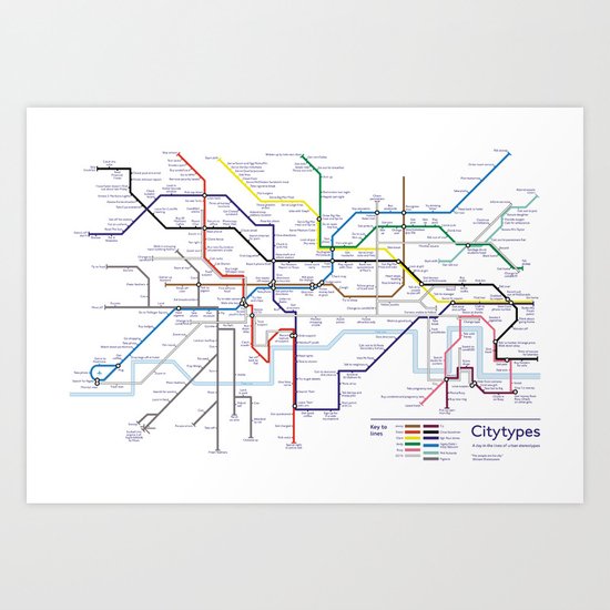 Citytypes Art Print