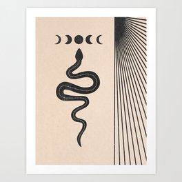 Snake Geometry Art Print