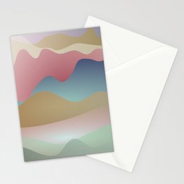 Evening mist Ombre landscape  Stationery Card