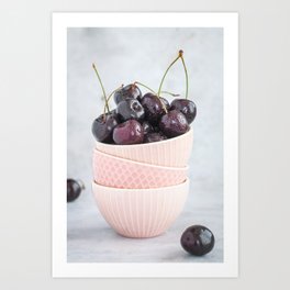 Cherry bowl l Food photography artfood photography Art Print