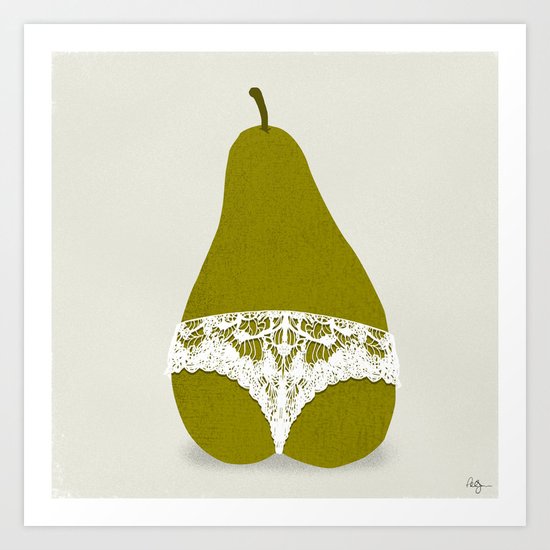 Pear Panties Art Print