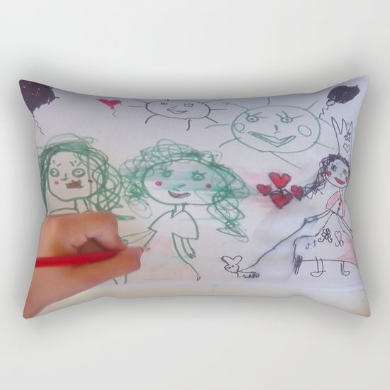 Me and my friends | Kids Drawing Rectangular Pillow