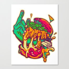 hand burger Canvas Print