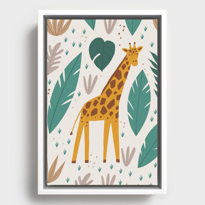Giraffe Framed Canvas