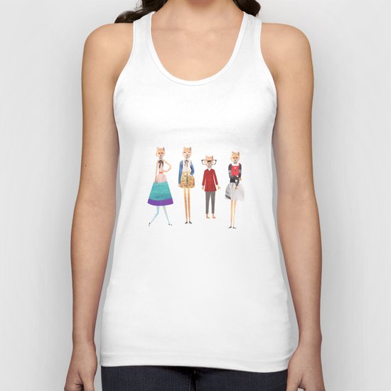 Fox love Unisex Tank Top