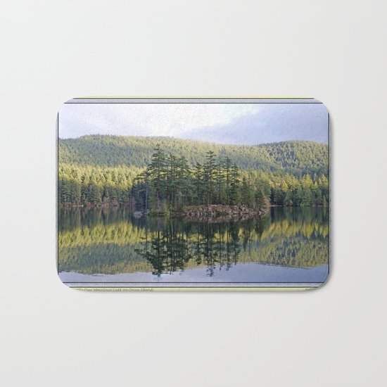 SUNNY BREAKS OVER MOUNTAIN LAKE ORCAS ISLAND Bath Mat
