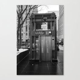 NYC Street | Black and White Canvas Print