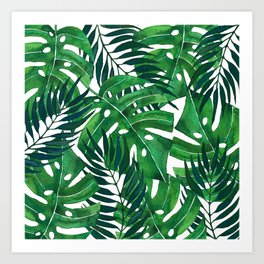 Jungle leaves Art Print