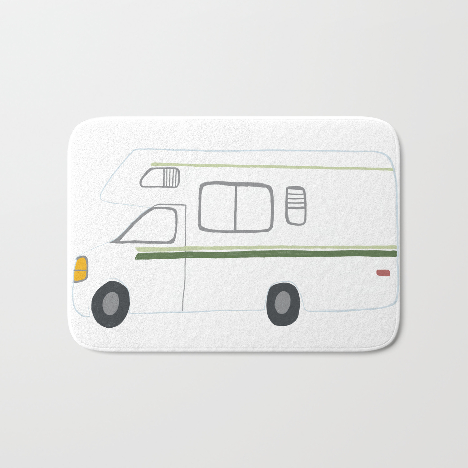 Retro Rv Camper Motorhome Bath Mat By Shoshannah Society6