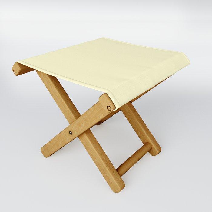 Lemon Chiffon Yellow Folding Stool