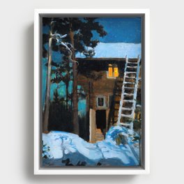 Akseli Gallen-Kallela - Kalela on a Winter Framed Canvas