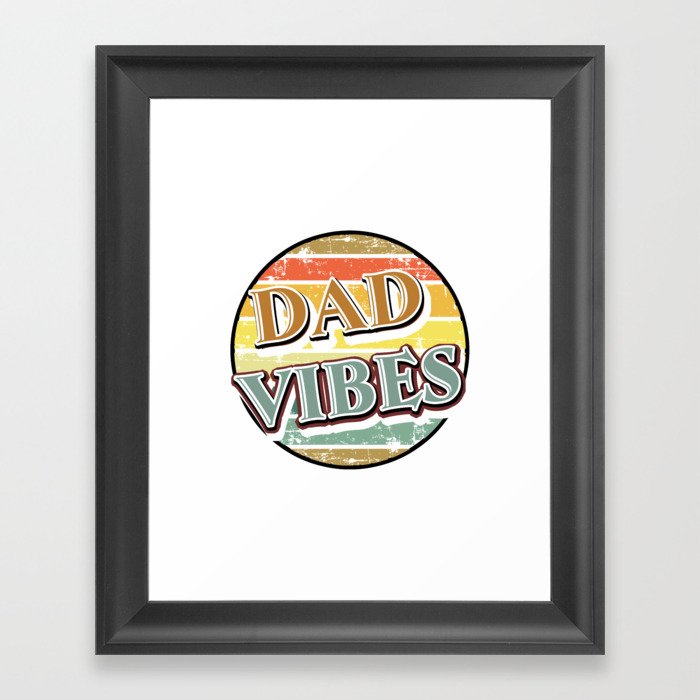 Dad vibes retro sunset Fathersday 2022 gift Framed Art Print