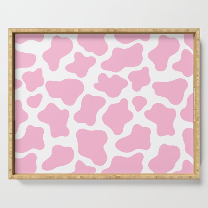 Pink Cow Print Serving Tray
