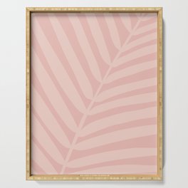Palm Leaf Neutral - Abstract Tropical Leaf Serving Tray