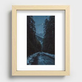 Deer, wish upon a moon Recessed Framed Print