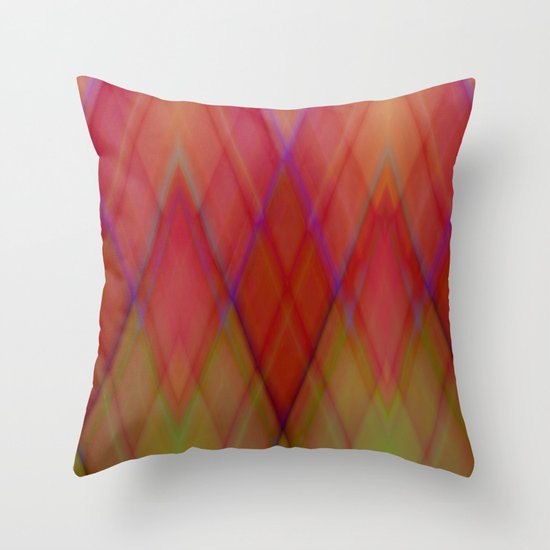 Pattern orange green Throw Pillow by Christine Baessler Society6