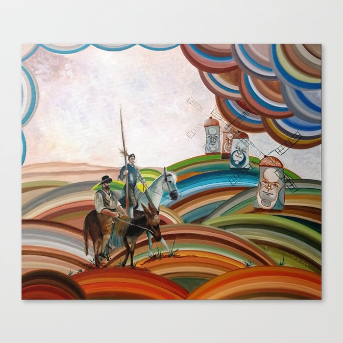Don Quixote and the Windmills Canvas Print