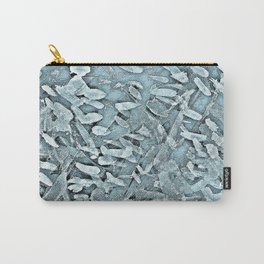Ocean Tips Silver Blue Abstract Carry-All Pouch