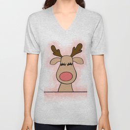 Christmas reindeer V Neck T Shirt
