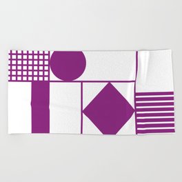 Geometric balance modern shapes composition 19 Beach Towel