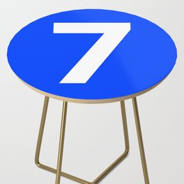 Number 7 (White & Blue) Side Table